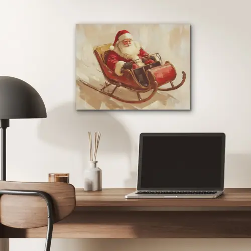 Kerst - Slee - Kerstman PET vilt klein -sfeer5