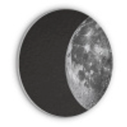 Close-up - Maan - Wit - Textuur Akoestische PET Vilt - Rond klein -3d