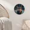 Hert - Kerst - Winter - Sneeuw - Kerstkrans Wandcirkel kunststof plaat 5mm dik klein -sfeer5