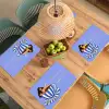 Mok - Koffie - Vrouw - Paars Placemat vinyl groot -zzsfeer5_Kitchenyeah-website