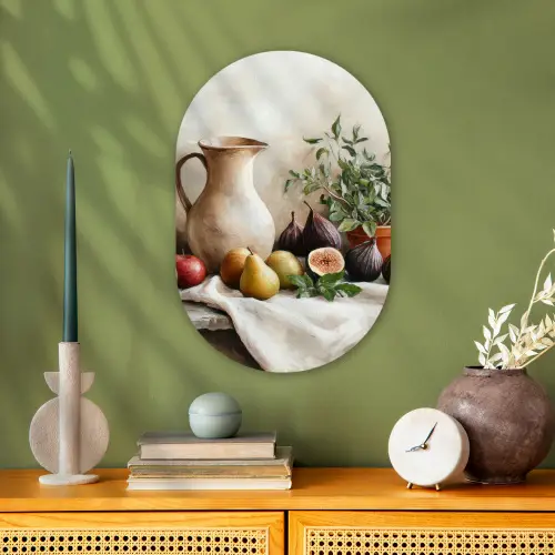Fruit - Kruiden - Landelijk Wandcirkel Ovaal Forex klein -sfeer2
