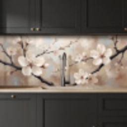 Bloesem - Takken - Schilderij - Beige - Serene keuken achterwand 2 middel -sfeer1