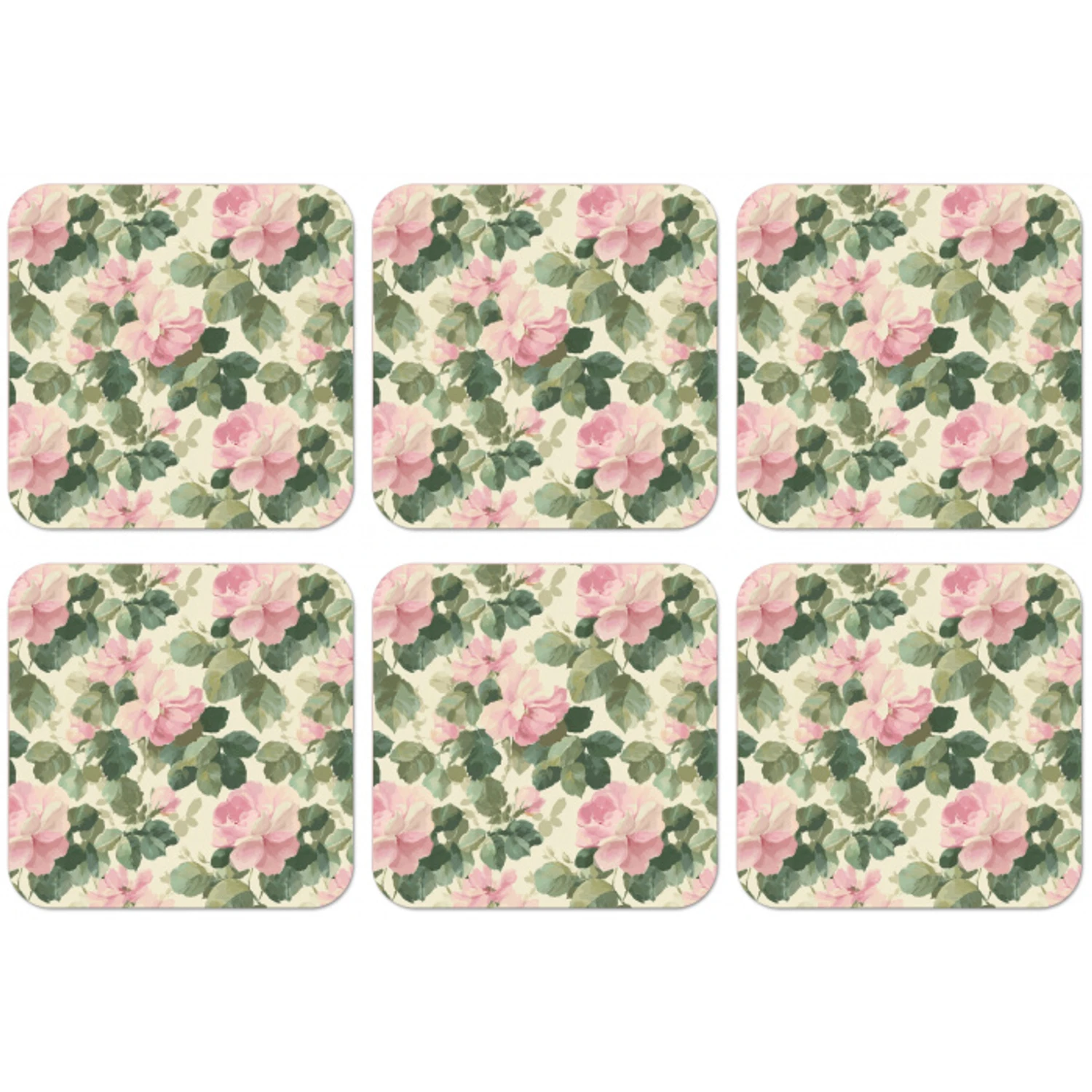 Rozen - Botanisch - Roze onderzetter kurk middel 366 -zkaufland3dotto
