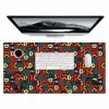 Bruin - Retro - Disco - Patroon Muismat XXL klein 681 -3d