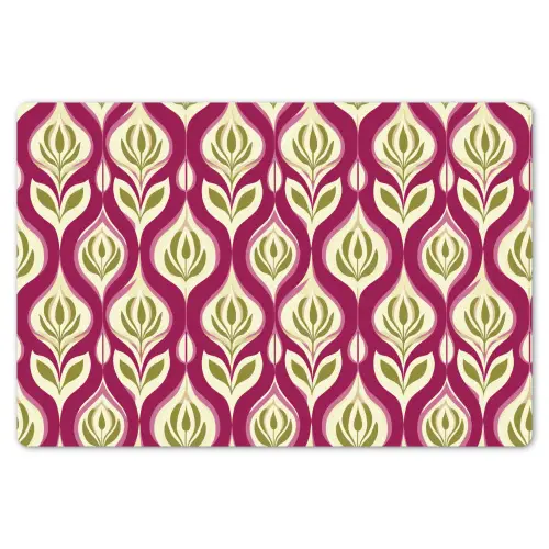 Retro - Floraal - Paars Placemat vinyl groot 368 -zzsfeer1_Kitchenyeah-website