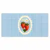 Aardbeien - Lijst - Rood - Geruit Muismat XXL klein -3d_leeg