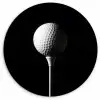 Golfbal - Minimalistisch - Wit Wandcirkel kunststof plaat 5mm dik klein -3d