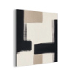 Zwart - Abstract - Japandi aluminium wit klein -3d