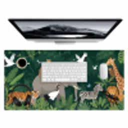 Tropisch - Jungle -  Groen Muismat XXL klein -3d
