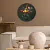 Bloemen - Vaas - Zwart Akoestische PET Vilt - Rond klein -sfeer1