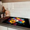 Bloemen - Kleurrijk - Graffiti - Modern - Boeket Inductie beschermer vinyl 3mm klein -sfeer3