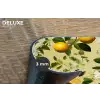 Citroen - Groen - Bloesem Placemat vinyl groot 368 -closeup