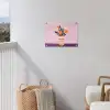 Tulpen - Vaas - Strepen - Paars tuinposter los doek klein -sfeer8