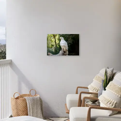 Arend - Hout - Wit - Planten Tuinposter op houten frame 2 cm dik klein -sfeer1