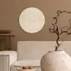 Krokodil - Leer - Beige Wandcirkel plexiglas klein 852 -sfeer1