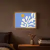 Minimalistisch - Organisch patroon - Blauw Light Box met batterij (Wandlamp) middel -sfeer4