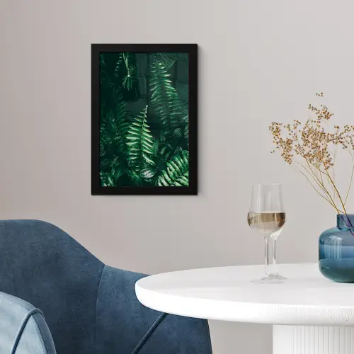 Bladeren - Jungle - Natuur - Tropisch - Planten fotolijst zwart zonder passe partout klein -sfeer4