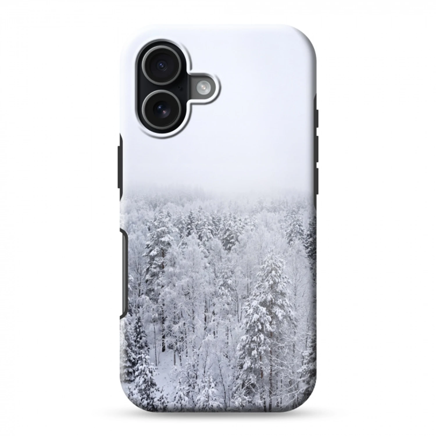 Bos - Sneeuw - Winter - Natuur - Wit Toughcase MagSafe Apple iPhone 17 klein -3d