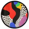 Abstract - Vormen - Kleuren - Stippen Fotolijst rond zonder passe partout klein -3d