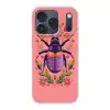 Paars - Kever - Stipjes - Bloemen Telefoonhoesje iPhone 17 Pro klein -3d