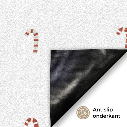 Patroon - Sterren - Zuurstok - Wit Deurmat klein 898 -antislip_NL