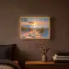 Zonsondergang - Duinen - Strand - Zee Light Box met batterij (Wandlamp) middel -sfeer4