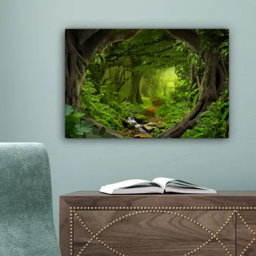 Jungle - Groen - Natuur - Tropisch - Planten canvas 2cm klein -sfeer4