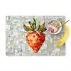 Aardbei - Rood - Mozaïek - Fruit Placemat vinyl groot -zzzproduct_Kitchenyeah-website