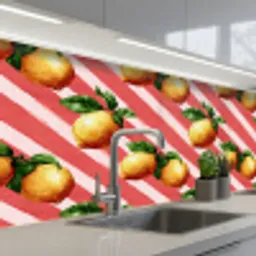 Citroen - Geïllustreerd - Oranje keuken achterwand 2 middel 871 -3d_schuin