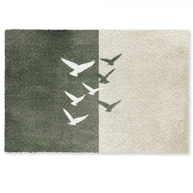 Japandi - Vogel - Groen Deurmat klein -zkaufland3d