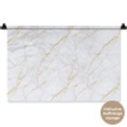 Wit - Marmer - Goud - Luxueus Wandkleed katoen klein 269 -t3d_DE