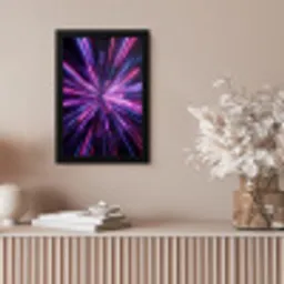 Lichtsnelheid - Ruimte - Roze - Paars fotolijst zwart zonder passe partout klein -sfeer5