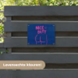 Brutaal - Grappig - Blauw tuinposter los doek klein -sfeer3