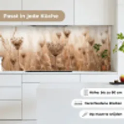 Schermbloem - Droogbloem - Winter - Beige - Minimalistisch keuken achterwand 2 middel -sfeer4_DE
