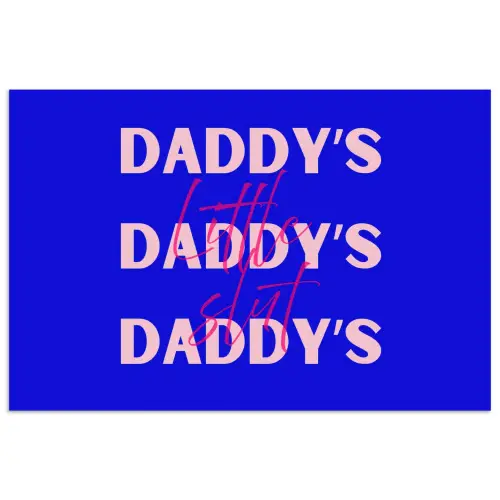 Blauw - Daddy's - Blokletters poster papier klein -3d