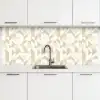 Modern - Abstract - Beige keuken achterwand 2 middel 871 -3d