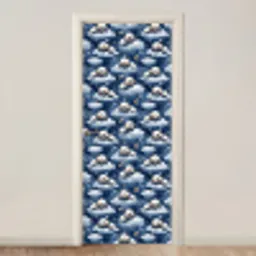 Panda's - Slapen - Blauw deurposter klein 289 -3d_beige