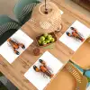 Kreeft - Zwart - Oranje - Wit - Uniek Placemat vinyl groot -zzsfeer5_Kitchenyeah-website