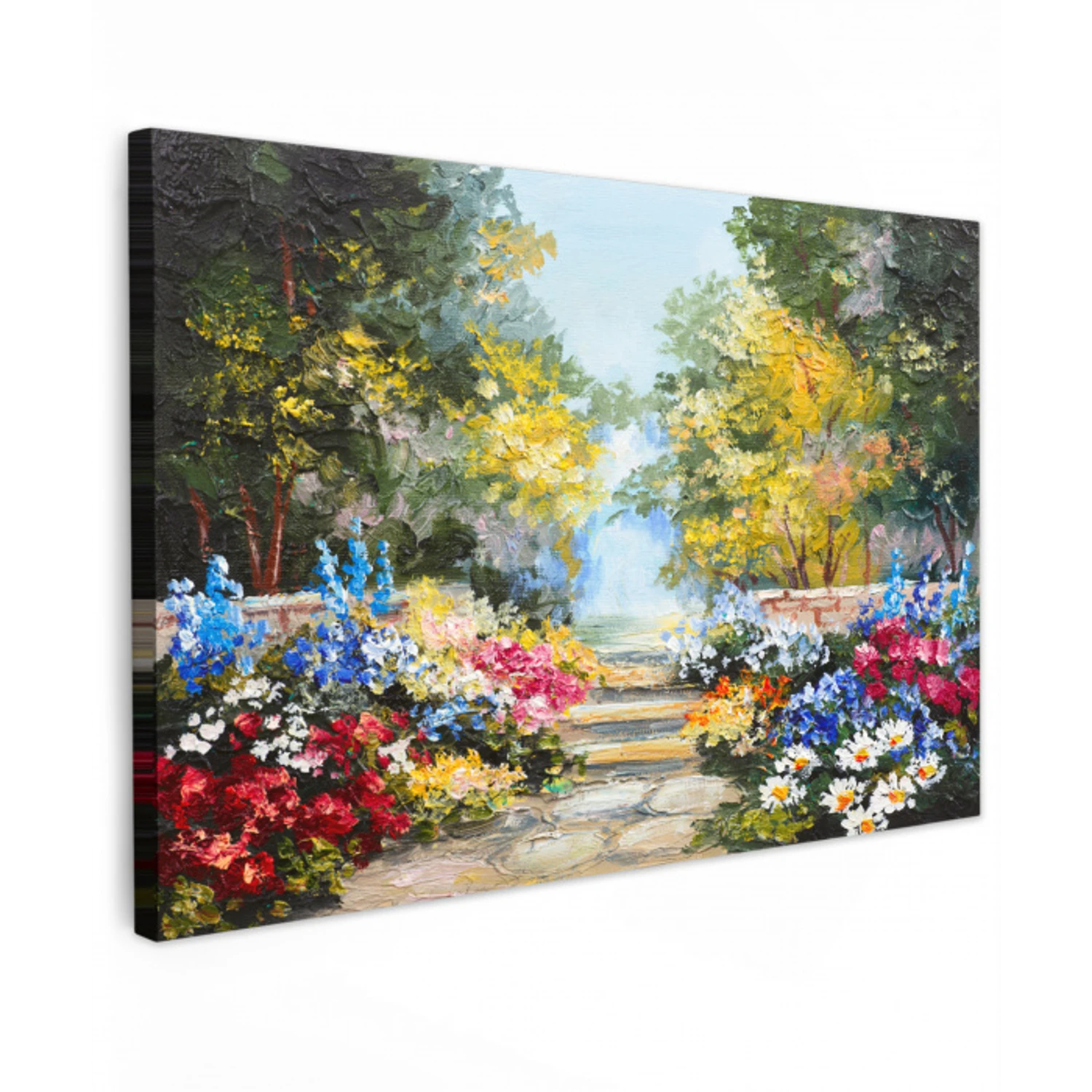 Schilderij - Bloemen - Natuur - Olieverf canvas 2cm klein -z3d