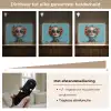 Vrouw - Blauw - Vlinder - Bloemen - Aesthetic Light Box met batterij (Wandlamp) middel -USP_dimbaarNL
