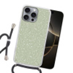 Bloemen - Patroon - Groen Hoesje iPhone 16 Pro Max met koord klein 804 -sfeer1