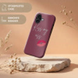 Kiss my ass - Lip - Bordeaux Toughcase MagSafe Apple iPhone 17 klein -USP_RandenV_DE