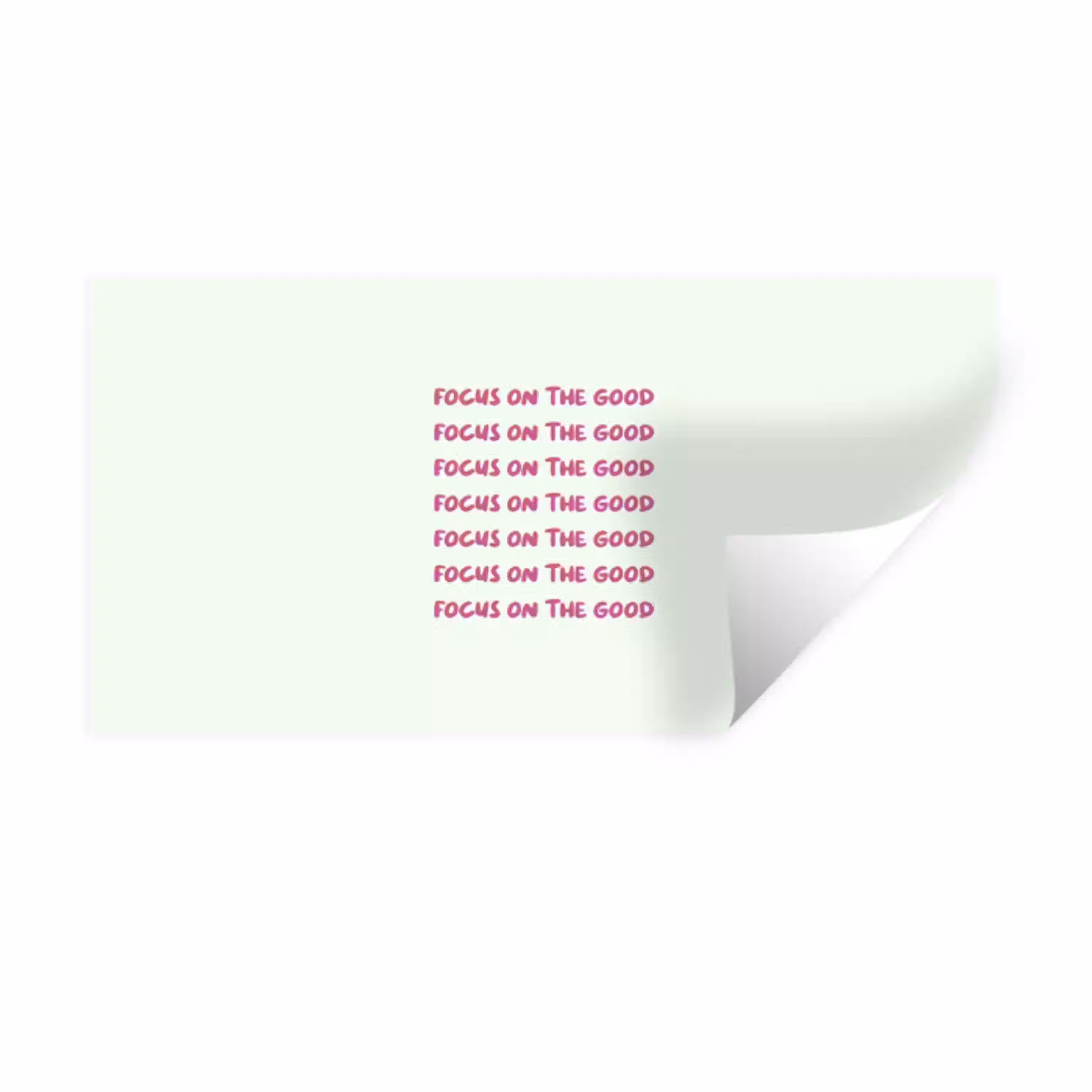 Focus on the good - Roze Muursticker klein -3d