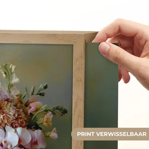 Orchidee - Boeket - Vaas - Bloemen Light Box met batterij (Wandlamp) middel -USP_websiteprintNL