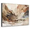 Abstract - Kunst - Verf - Beige - Modern Textielframe - compleet frame klein -3d