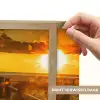 Zon - Strand - Duin - Horizon - Gras - Pad - Oranje Light Box met batterij (Wandlamp) middel -USP_websiteprintNL