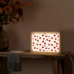 Kersen - Minimalistisch - Rood Light Box met kabel (Tafellamp) klein 924 -sfeer4