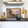 Doorkijk - Uitzicht - Meer - Landschap Inductie beschemer met haakjes klein -sfeer2