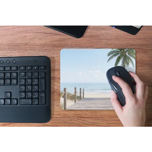 Palmbomen - Pad - Horizon muismat rubber klein -toetsenbord