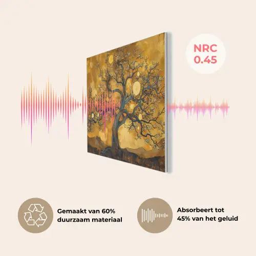 Boom - Levensboom - Abstract - Goud PET vilt klein -USP_NL